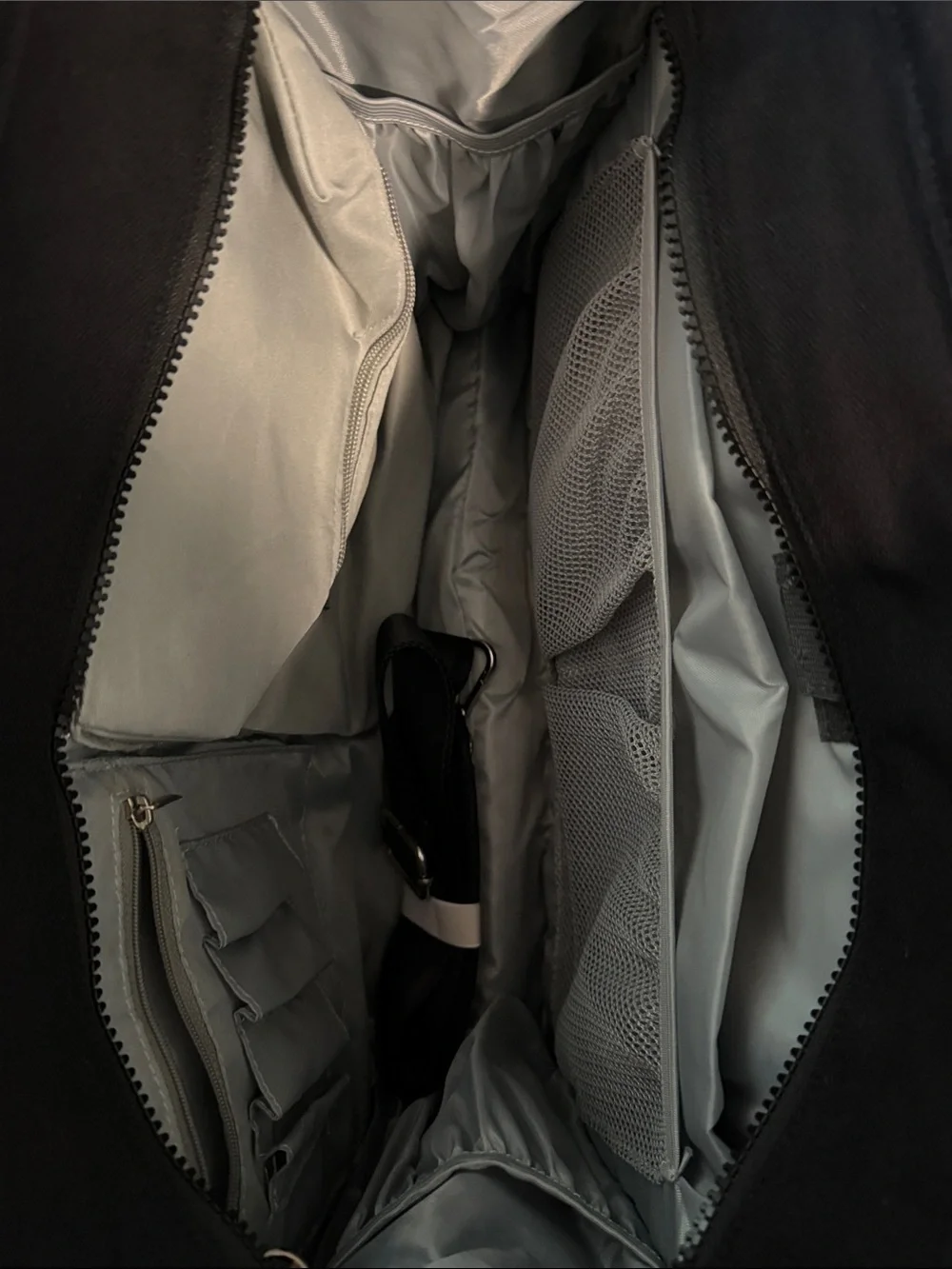NWOT Classic Black Canvas Tote/Laptop bag with Brown Trim - Men or Women’s